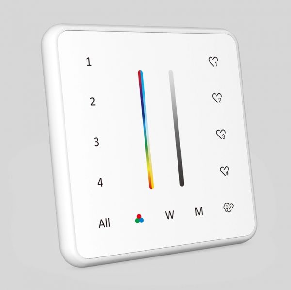 Telecomandă panou RGB+CCT cu 4 zone (2.4G)